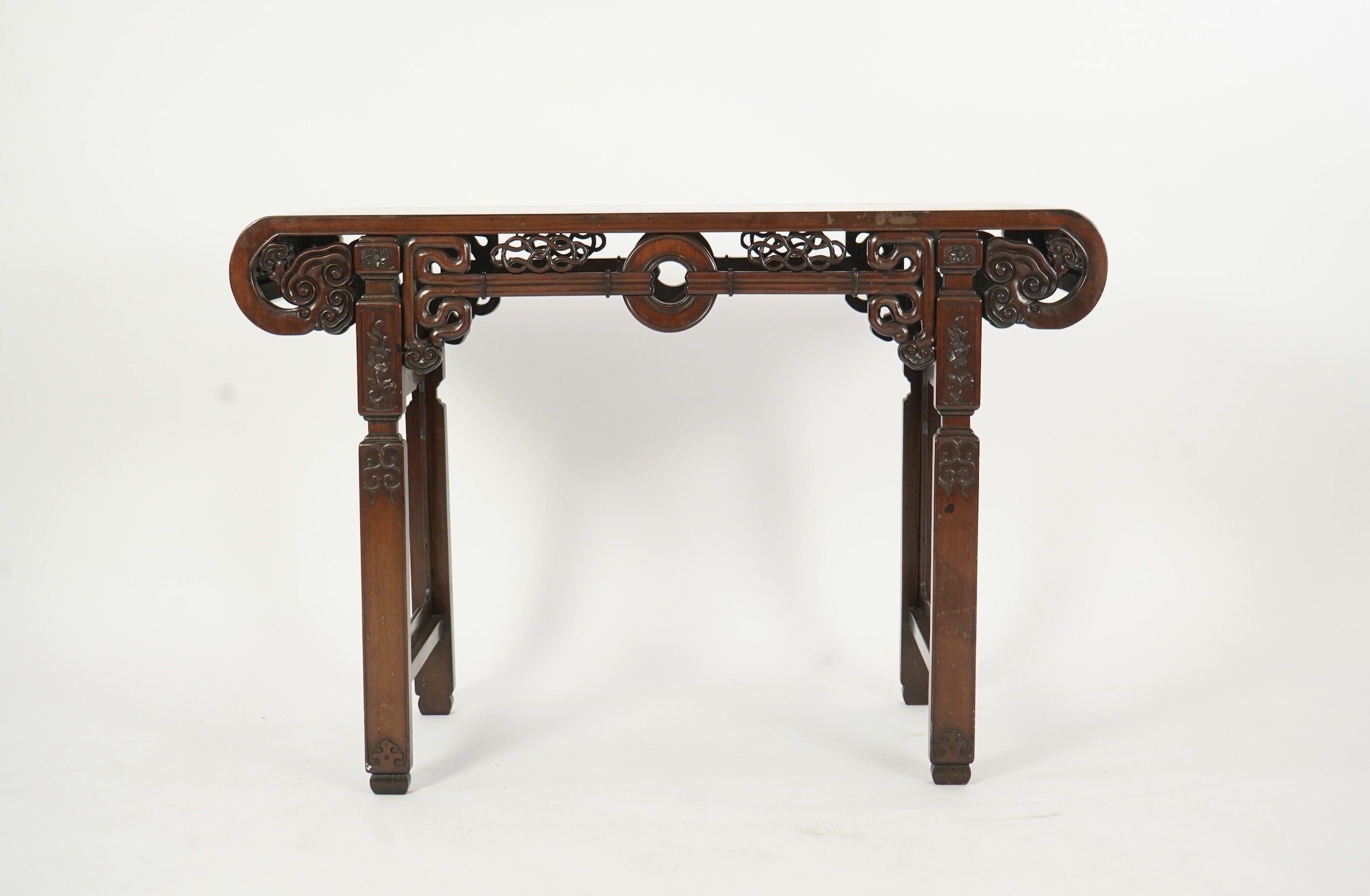 A small Chinese hongmu altar table, late 19th/early 20th century